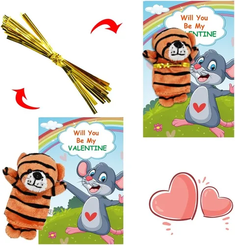 Vista 3 de Paquete de 16 marionetas de dedo de animales, juego de marionetas de peluche para niños, recuerdos de fiesta de Pascua, rellenos de cesta de Pascua