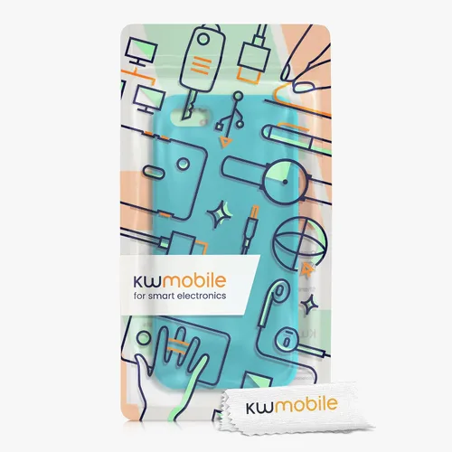 Vista 6 de kwmobile Funda Compatible con Apple iPhone SE (1.Gen 2016) / iPhone 5 / iPhone 5S Funda - Cubierta de Teléfono de Silicona TPU Suave - Cool Glacier