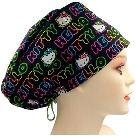 Vista 16 de Cute Kitty Euro Scrub - Gorra de trabajo ajustable para mujer