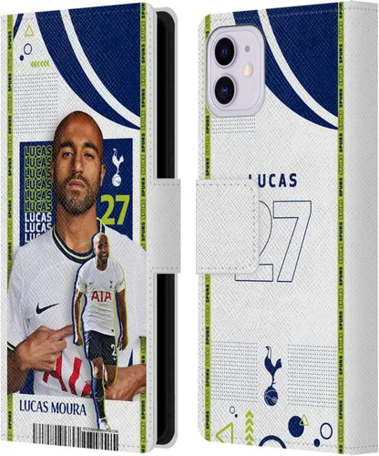 Vista 15 de Head Case Designs Officially Licensed Tottenham Hotspur F.C. Cristian Romero 2022/23 First Team Leather Wallet Case Compatible with Apple iPhone 11