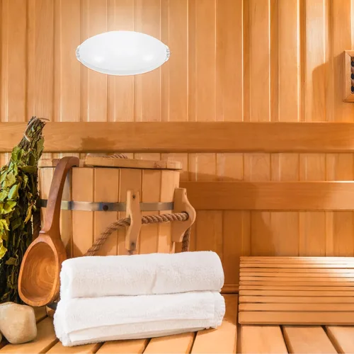 Vista 8 de DOITOOL Pantalla de luz a prueba de explosiones para sauna, cubierta de lámpara de techo, impermeable, antiniebla, accesorio de luz de sauna, 8.07 x