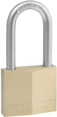 Vista 11 de Master Lock Candado, cerradura de latón macizo, 1-9/16 pulgadas de ancho, 140QLH (paquete de 4 llaves similares)