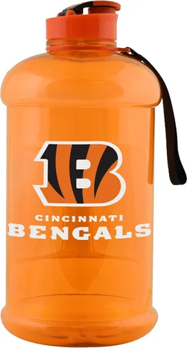 Vista 12 de FOCO Logotipo del equipo de la NFL Botella de agua deportiva grande de plástico transparente de 2L