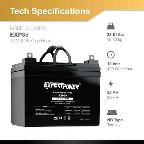 Vista 2 de Pilas Expertpower 12 V