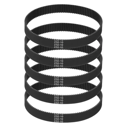 Vista 70 de MECCANIXITY 3.780 in GT-2 correa dentada, 5pcs 0.354 in ancho 0.079 in paso impresión 3D GT-2 correa dentada caucho de bucle cerrado, negro