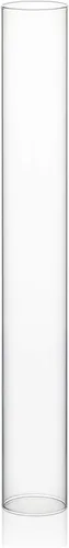 Vista 8 de WGVI Funda para portavelas Hurricane, ancho de 2 pulgadas, altura de 12 pulgadas, portavelas cilíndrico de vidrio transparente, tubo de chimenea