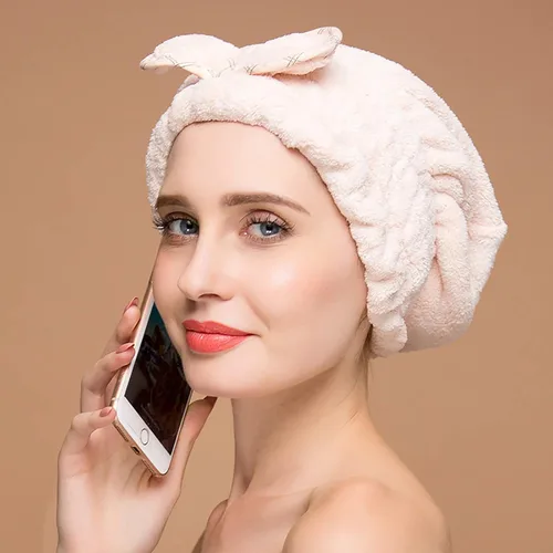 Vista 2 de Jseng Gorro Grande de Microfibra de Secado Rápido para Cabello [Nueva Actualización], Extremadamente Suave y Ultra Absorbente, Gorros de Secado