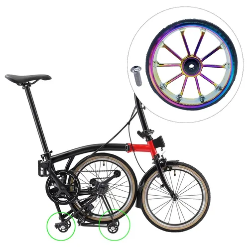 Vista 5 de YIJU leichtes Rad Aluminum Alloy Bicycle Modification Folding Bike for Bicycle Rear Rack, Multicolor