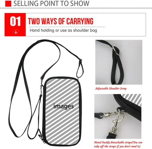 Vista 4 de CHAQLIN Correas ajustables para el hombro, funda para pasaporte, bolsa de viaje, cartera de viaje, Película-2, Classic