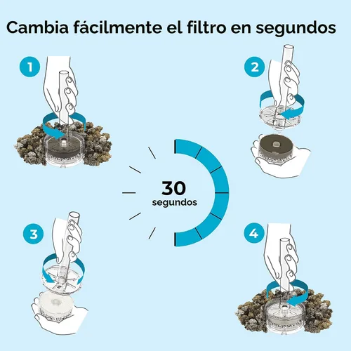 Vista 8 de biOrb Life 15 - Acuario acrílico de 4 galones con luces LED blancas, tanque compacto moderno para mesa o escritorio, negro