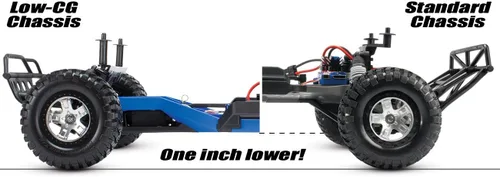 Vista 2 de Equipo de conversión escala 1/10, reductor 2WD, azul de Traxxas 5830 Low-CG