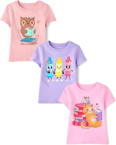Vista 9 de The Children's Place Camiseta Baby Daddys Girl Abc Animal/Formas/123 Cebra