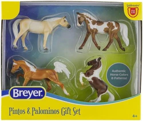 Vista 5 de Breyer Colección Horses Stablemates Pintos & Palominos Juego de 4 caballos Escala 1:32 3.75 pulgadas x 2.5 pulgadas Juguete de caballo