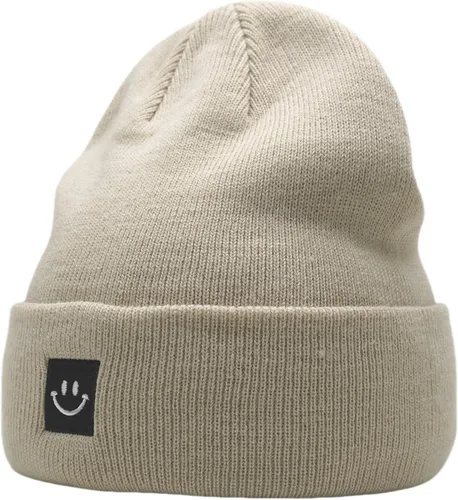 Vista 18 de 55cube Gorros de invierno unisex cálidos de punto grueso con puños Apricot Crush