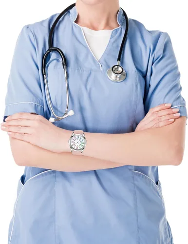 Vista 7 de RioFoior Reloj para mujer para enfermeras, profesionales médicos, estudiantes de enfermería, mujeres con 24 horas y segunda mano, esferas coloridas
