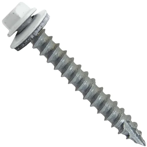 Vista 71 de TORNILLOS PARA TECHOS DE METAL #14: (250) Tornillos x 1" ABC GRIS Tornillo para techo de chapa metálica con cabeza hexagonal y arandela.