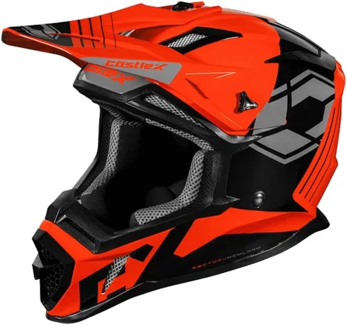 Vista 5 de Castle X CX200 - Casco de moto Sector (Negro - Pequeño)