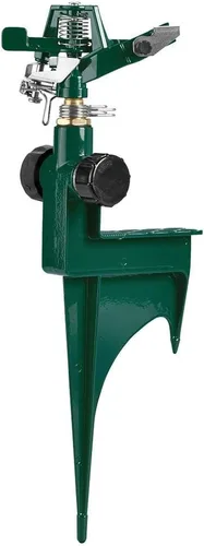 Vista 4 de Orbit rociador de agua con base puntiaguda de metal, paquete de 2 unidades., Verde