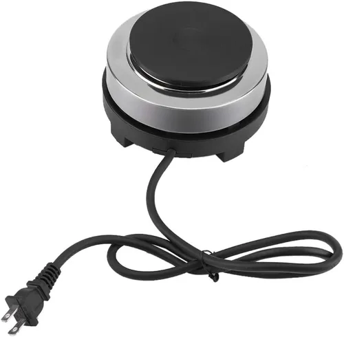 Vista 6 de Placa eléctrica pequeña, 500 W, encimera portátil de un solo quemador, multifunción, calentador eléctrico de cocina para el hogar para hervidor