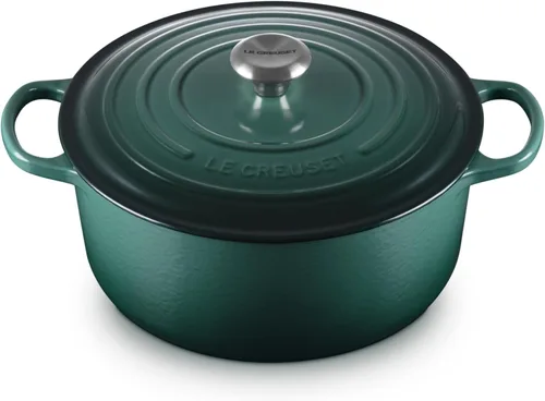 Vista 42 de Le Creuset Horno holandés redondo Signature de hierro fundido esmaltado, 4.5 cuartos de galón., Artichaut