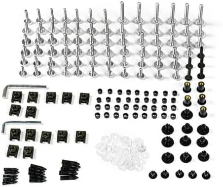 Vista 8 de Kits de pernos de carenado de motocicleta Tornillos para Kawasaki ZZR250 ZZR-400 Z400 Z650 Z800 Z900 aluminio completo sujetadores clips de hardware