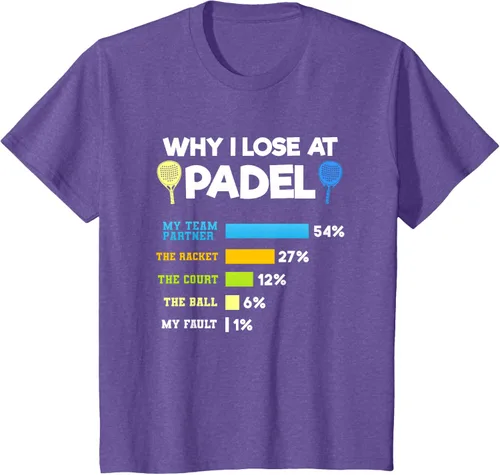 Vista 42 de Camiseta Why I Lose At Padel Answers Not My Fault