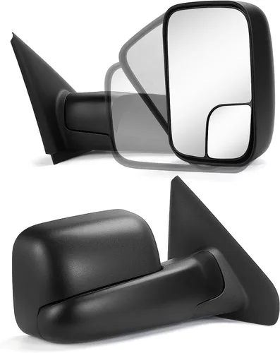 Vista 8 de Espejos de remolque un par para Dodge Ram 1500 1994-2001, Ram 2500 3500 1994-2002, ajustable manual, plegado manual, juego izquierdo y derecho
