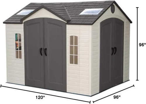 Vista 8 de Lifetime 60001 Almacenamiento para exterior, 10 x 8 pies.