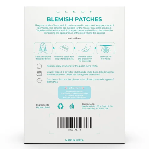 Vista 6 de CLEOF Parches para espinillas para cara y cuerpo, uso nocturno, parche invisible para acné para zits, manchas, espinillas, puntos blancos, vegano
