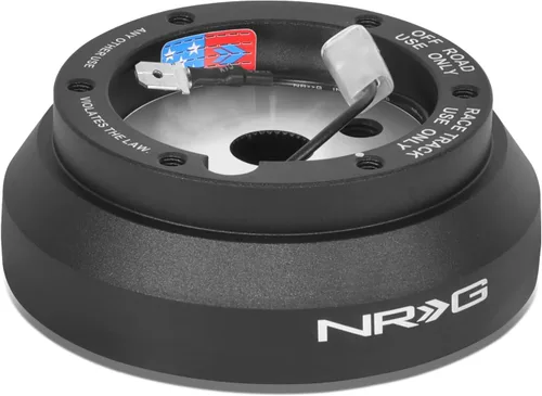 Vista 2 de NRG Innovations NRG-SRK-140H Adaptador de buje corto de liberación rápida para volante estilo carrera, patrón de pernos 6 X 70mm, cuerpo negro
