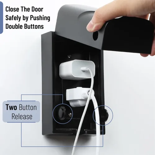 Vista 7 de Bates - Caja de seguridad para bebés, color negro, fundas para enchufes a prueba de bebés, cubiertas de enchufe para enchufes eléctricos