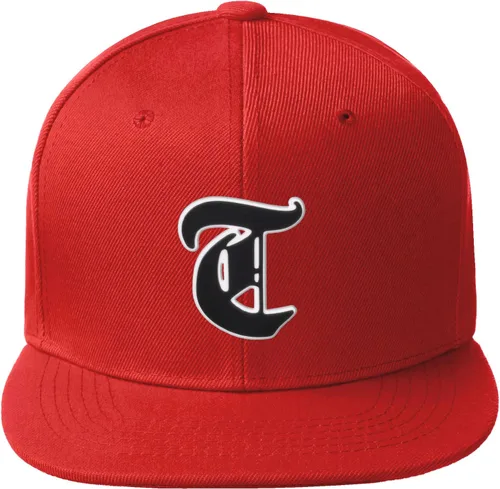 Vista 856 de Daxton Gorra clásica con visera de billete plano con letras del alfabeto inglés antiguo de la A a la Z