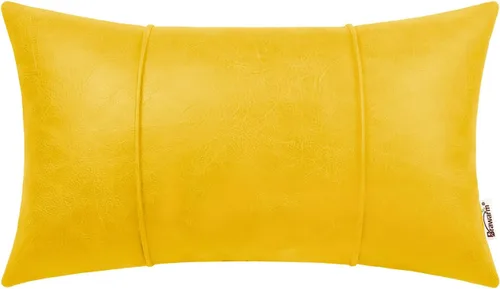 Vista 35 de BRAWARM Funda de almohada de piel sintética de 16 x 16 pulgadas, color Negro