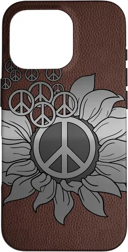 Vista 20 de Sunflower Peace Sign Hippie Hippy Vintage Floral Soul Gift Case for iPhone 17