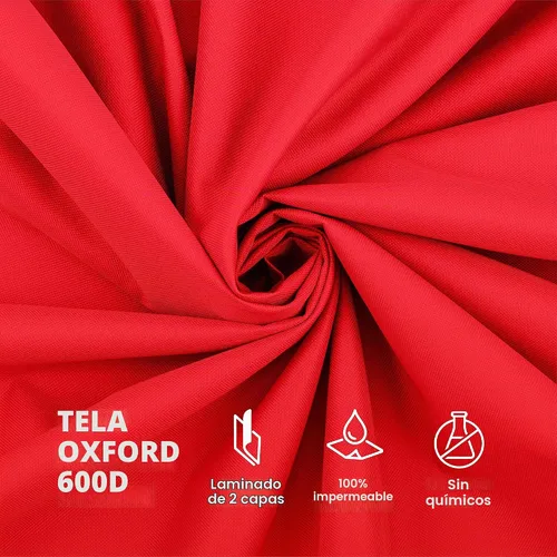 Vista 3 de ZOBER Bolsa de almacenamiento para árbol de Navidad, para árboles artificiales, bolsa de guirnalda, (juego de 3 piezas), material impermeable Rojo