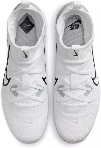 Vista 6 de Nike Alpha Huarache NXT DJ6517-010 - Botines de béisbol de metal para hombre, color negro, gris ahumado oscuro, gris ahumado claroblanco, talla 10.5
