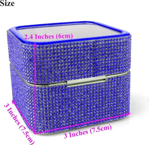 Vista 5 de Cellentool Caja de Rhinestone para Brocas de Uñas - Caja de Almacenamiento Portátil a Prueba de Polvo con 25 Agujeros, Organizador para Brocas