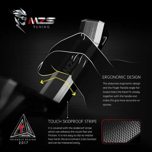Vista 5 de MZS Palancas de freno de embrague de motocicleta cortas CNC negro compatible con YZF R1 2002-2003 / R6 1999-2004 / FZ1 Fazer 2001-2005 / R6S