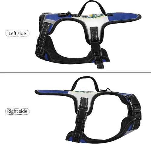 Vista 3 de Arnés ajustable sin tirones para perros pequeños, chaleco para mascotas con correa, chaleco reflectante con clip frontal con asa, fácil control