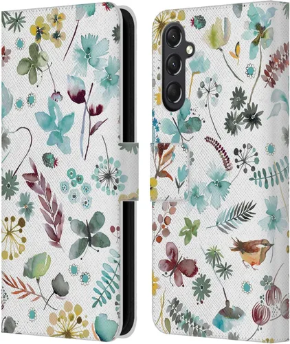 Vista 268 de Head Case Designs Officially Licensed Ninola Butterfly Nature Spring Floral Leather Wallet Case Compatible with Samsung Galaxy A07 4G