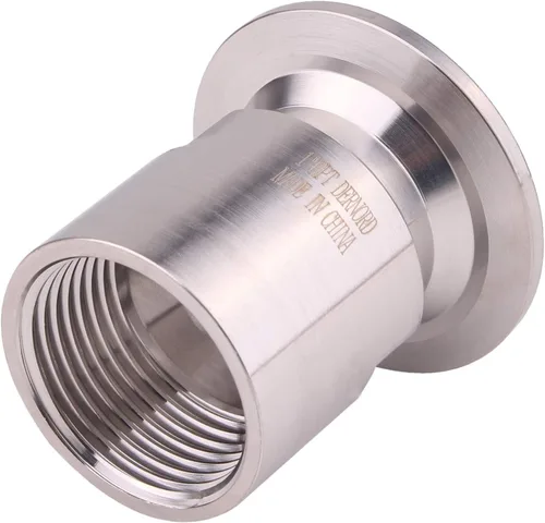 Vista 6 de Dernord - Adaptador de abrazadera triple de 1.5'' a abrazadera de rosca FNPT de 1 pulgada para tubería sanitaria