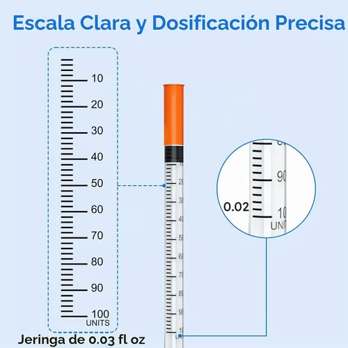 Vista 6 de Jeringa de 0.03 fl oz/cc 31G 5/16'' (0.315 in), paquete de 50 jeringas U
