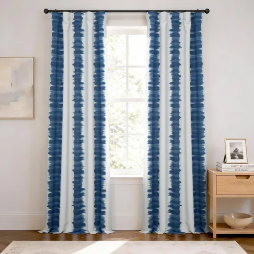 Vista 11 de HPD Half Price Drapes BOCH-KC43-63 - Cortinas de Lino con Rayas para Oscurecer la Sala de Estar (1 Panel), 50 x 63 Pulgadas, Color Negro Toldo