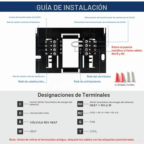 Vista 2 de ELECTECK Termostato digital no programable, 1 calor/1 fresco, negro