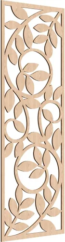 Vista 85 de 9 3/8"W x 24 3/8"H x 1/4"T Utica Decorativo Fretwork Madera Paneles de Pared, Abedul