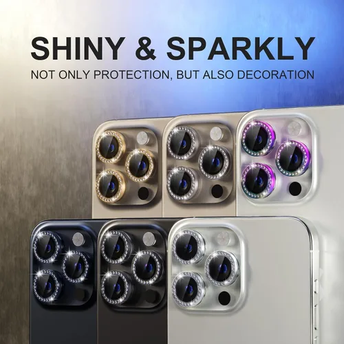 Vista 263 de Choiche Compatible para iPhone 16 Pro/iPhone 16 Pro Max Protector de Lente de Cámara, Vidrio Templado 9H Protector de Pantalla de Cubierta de Cámara