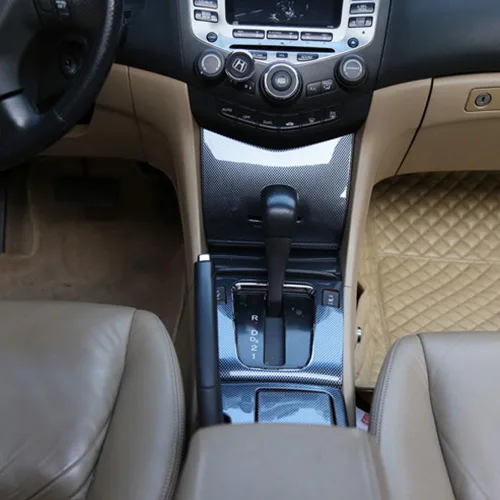 Vista 2 de para 2003 2004 2005 2006 2007 Honda Accord Panel de Cambio de Marchas de Consola Interior con Caja de Almacenamiento, Tapa de Cubierta de Fibra