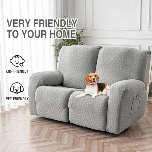 Vista 209 de Gennia Funda Impermeable para Silla Reclinable, Fundas Elásticas para Sofá Reclinable con Bolsillos, Fundas Lavables para Silla Reclinable Lazy Boy