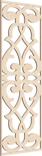 Vista 130 de 9 3/8"W x 24 3/8"H x 1/4"T Bellaire Decorativos Paneles de pared de madera calado, abedul