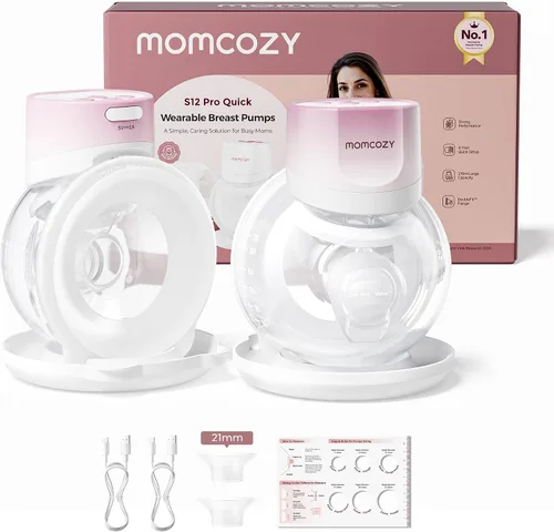 Vista 10 de Momcozy S12 Pro - Extractor de leche eléctrico portátil manos libres, 0.945